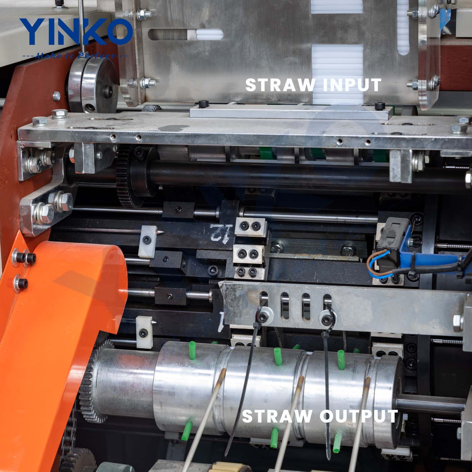 Flexible straw bending machine