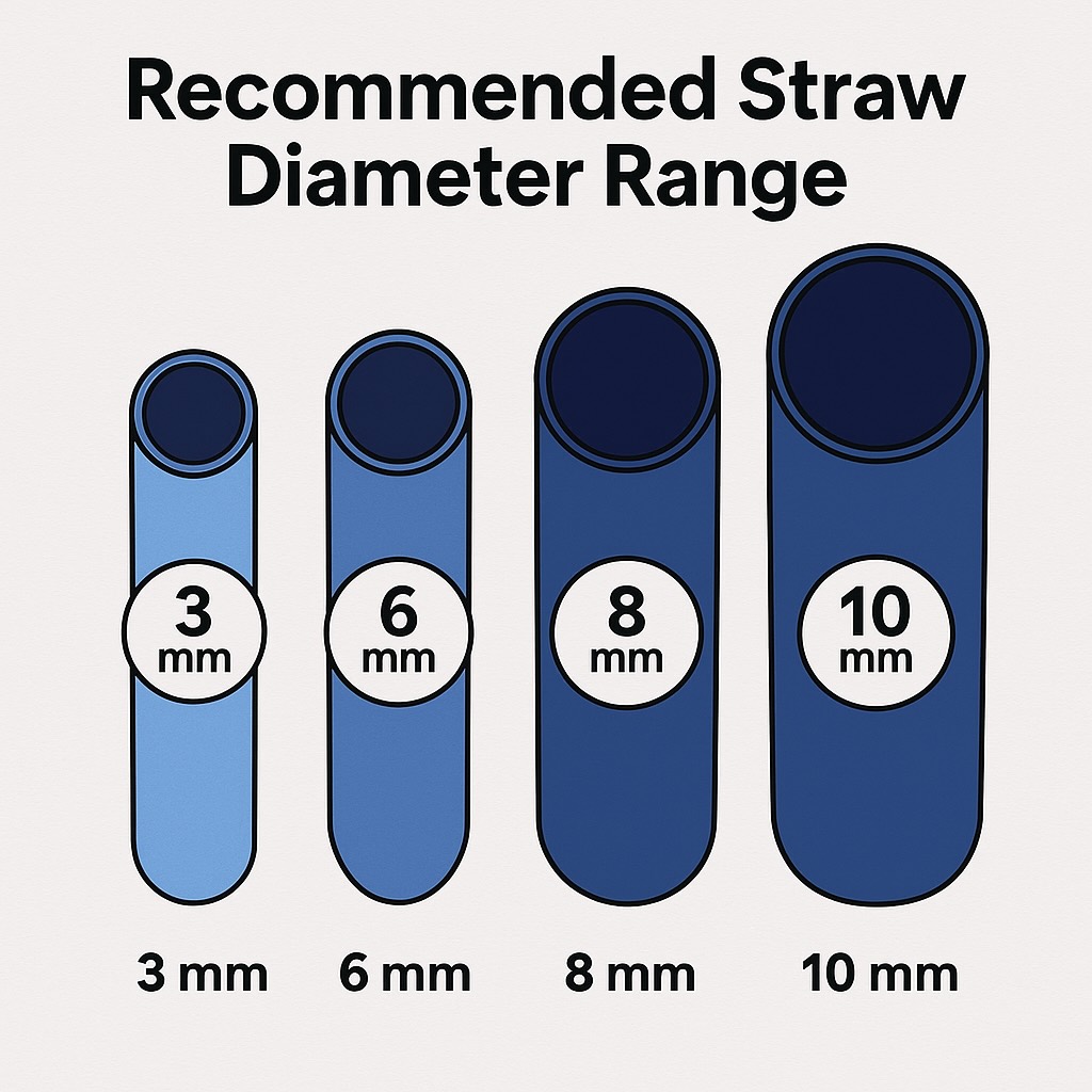 straw diameter range